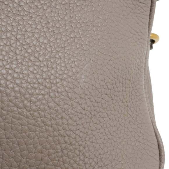 PRADA Gray Leather Pochette Shoulder Bag - Picture 9 of 10